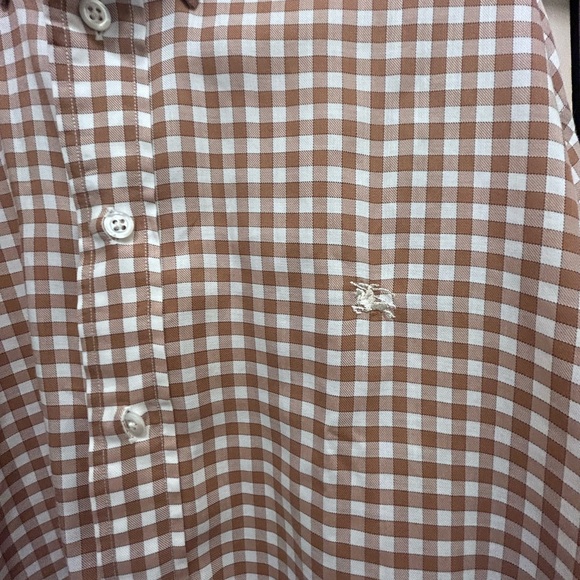 Burberry London Men's Button Down Shirt Size Large Long Sleeve Check Vintage USA - Picture 6 of 7